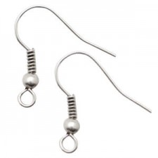 DQ Metal Fishook earwire 20mm Antique silver